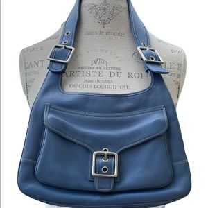 Coach Blue leather shoulder bag